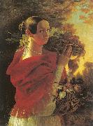 Ivan Khrutsky Young Woman with a Basket Germany oil painting artist